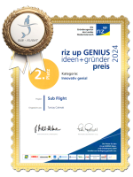 Riz Up Genius Award Certificate Sub Flight